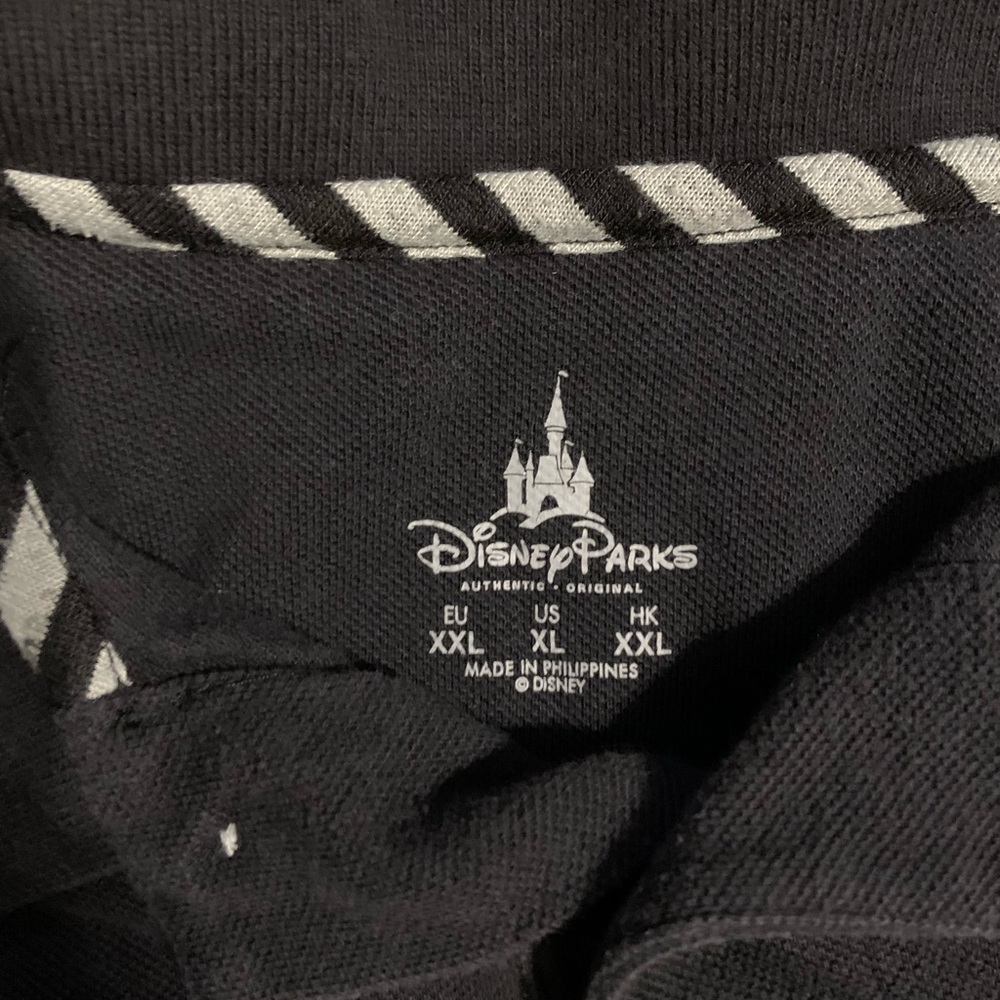 Walt Disney World Disney Parks Mickey Mouse Embroidered XL Black Cotton Polo - Picture 4 of 5